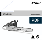 STIHL MS 381. Manual de Instruções de Serviços