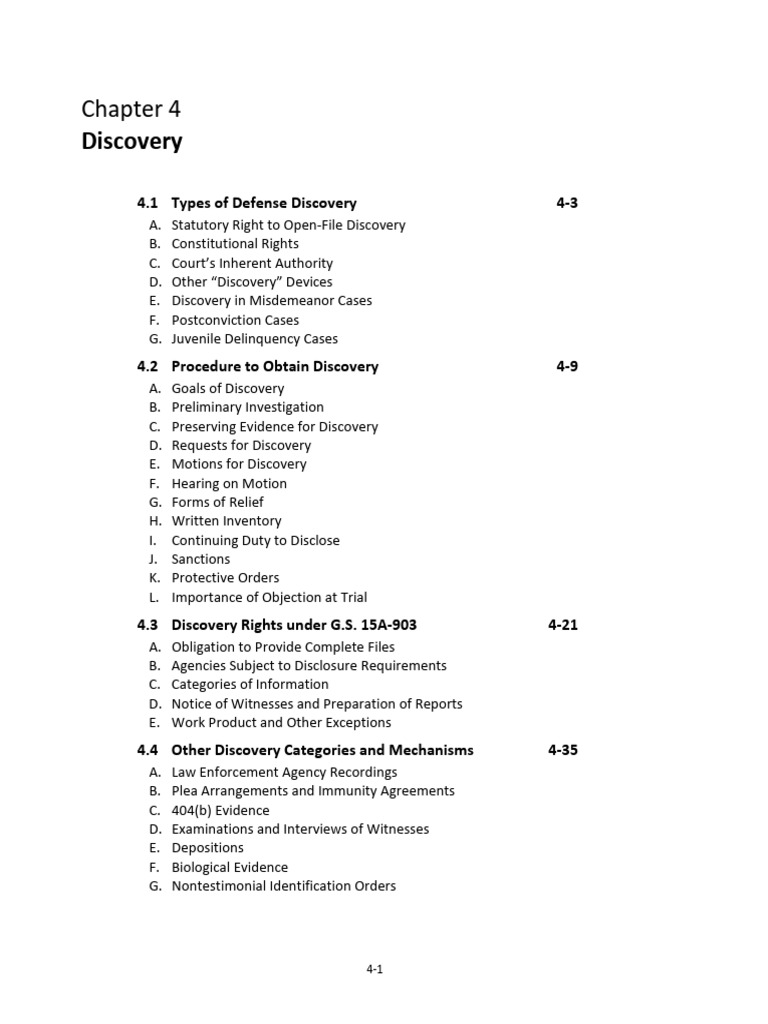 Types and Procedures of Defense Discovery | PDF