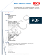 Desktop Publishing Syllabus: Course Overview