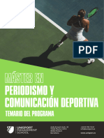 Temario Master Periodismo Comunicacion Deportiva
