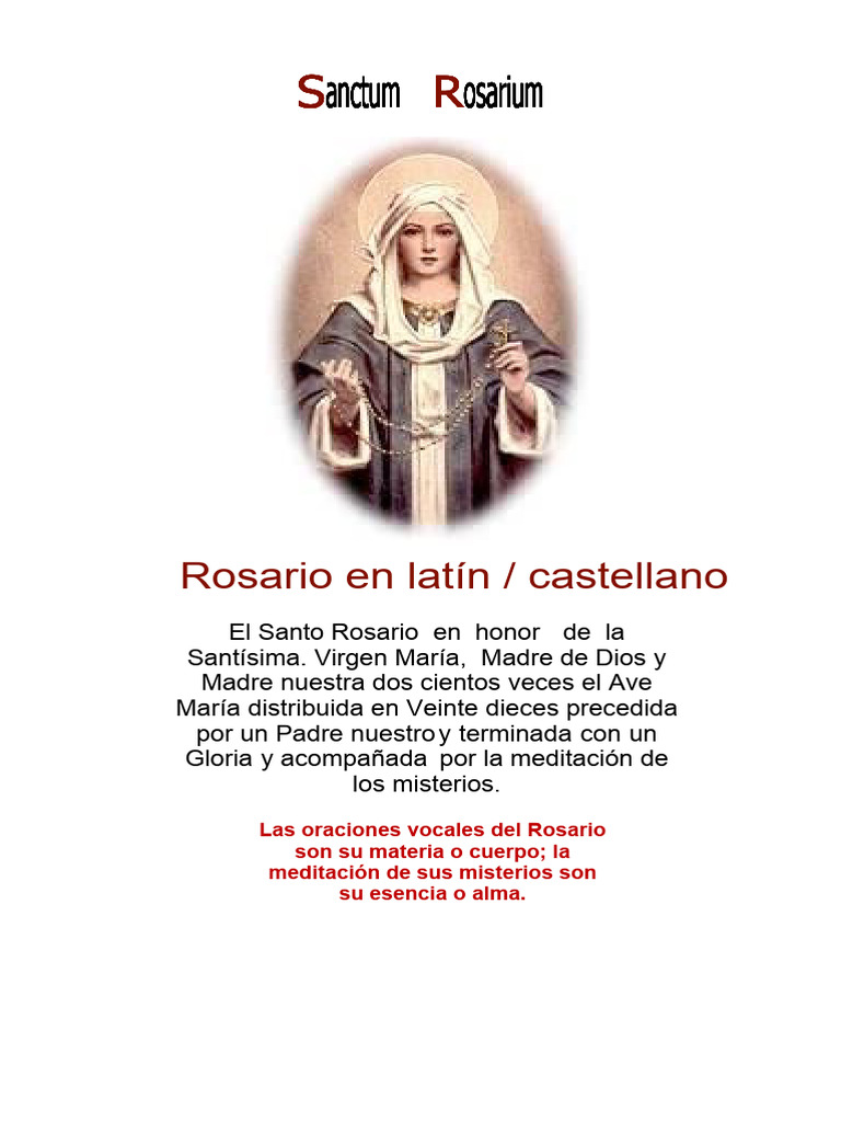 Rosario en Latín y Español | PDF | Adoración Cristiana Y Liturgia ...