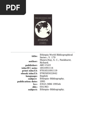 Ethiopia World Bibliographical | PDF | Ethiopia