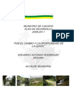 Municipio de Caicedo Plan de Desarrollo 2008-2011: "Por El Cambio Y La Oportunidad de La Gente"