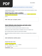 Static Properties and Methods