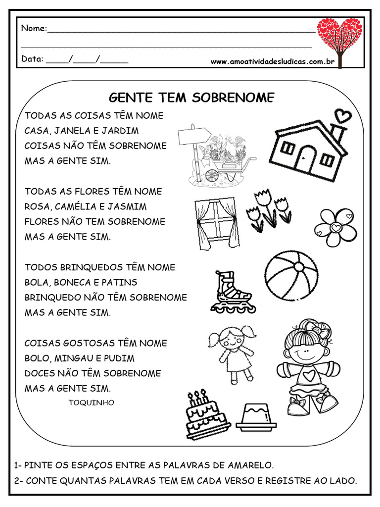 Atividades para o 3° Ano Do Ciclo de Alfabetização Explorando A Música