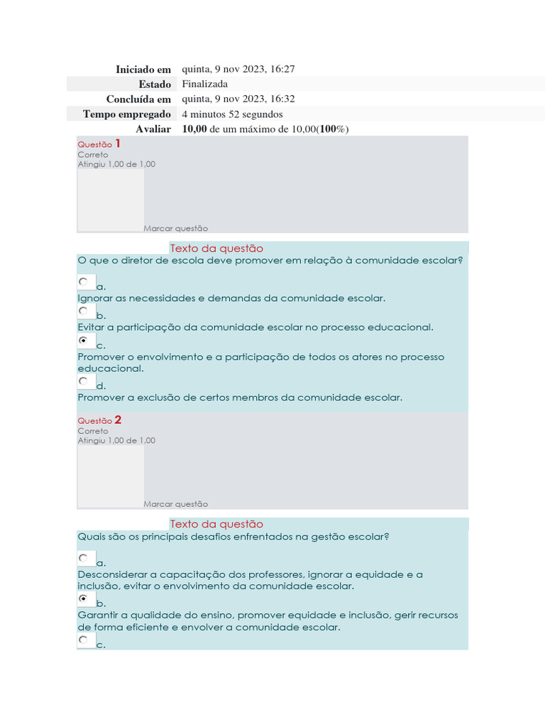 Gestão Escolar: Práticas e Desafios | PDF | Carreira e Crescimento ...