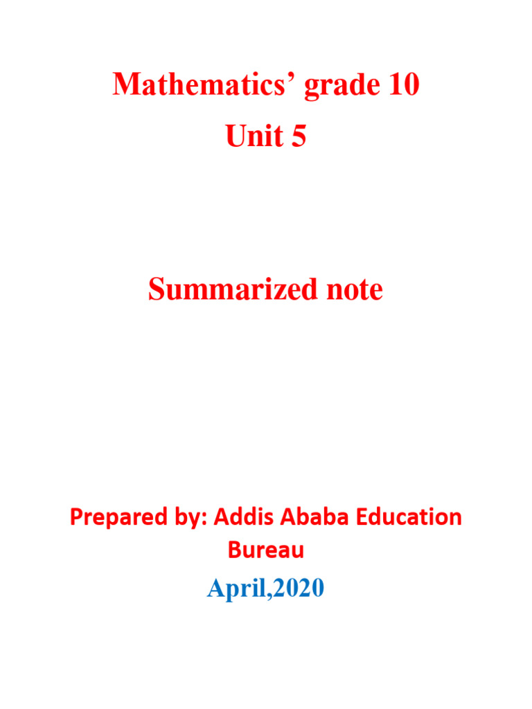 Grade 10 Trigonometric Functions Notes | PDF | Trigonometric Functions ...