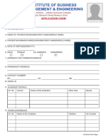 IBME Studies Application Form