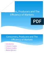 Consumers, Producers and The Efficiency