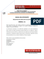 MANUAL DEL ESTUDIANTE Ceneval Registro en Linea Institucional