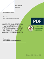 Modelos Biológicos y Matemáticos para Determinar Capacidad de Campo y Punto de Marchitez Permanente