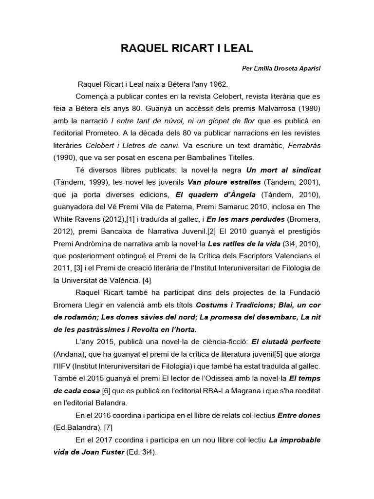 Raquel Ricart I Leal | PDF