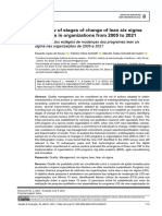 Overview of Stages of Change of Lean Six Sigma Programs in Organizations From 2005 To 2021