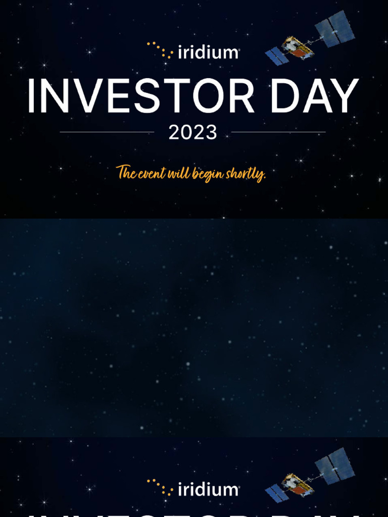 Iridium communications master investor day 2023 final pdf 09 21 23