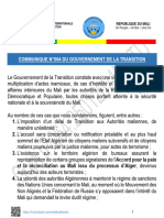 Communique 064 Et 065 Du 25 Janv 2023 Du Gouvernement Du Mali - Mali-Algerie-Fin Accord Pour La Paix Au Mali