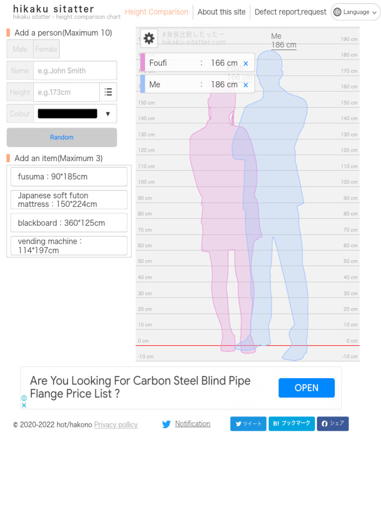 hikaku sitatter height comparison chart 2 PDF