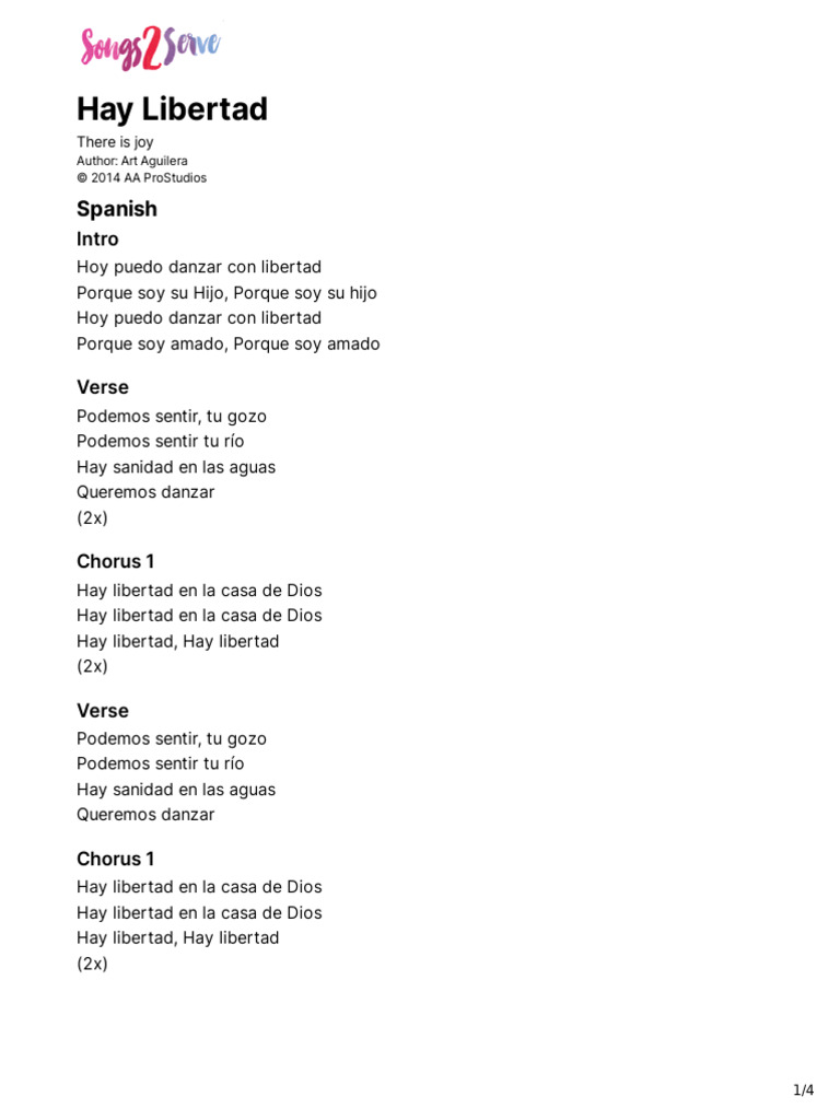 Letra de "Hay Libertad" - Art Aguilera | PDF | Artes del Lenguaje y