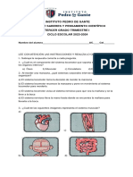 Examen de Saberes y Pens. Cient. Tercer Grado Trim. I