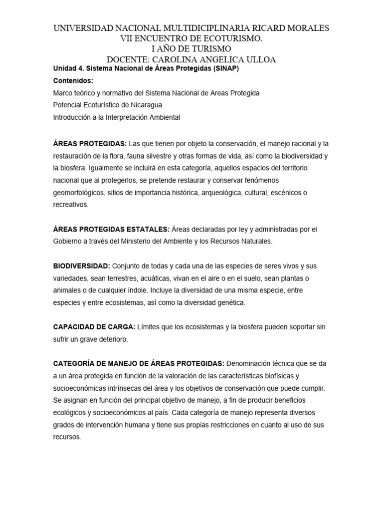 Sinap categorias de manejo enc vii pdf fauna biodiversidad