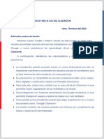 5° Uni Comunicado - Pautas para El Ingreso A Classroom