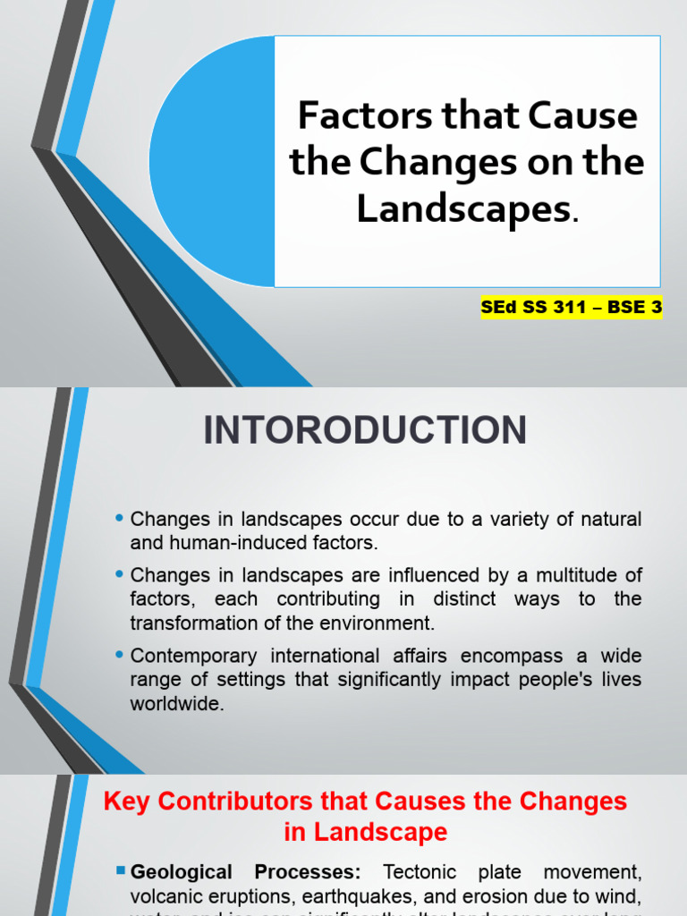 Factors Driving Landscape Changes | PDF | Erosion | Landscape