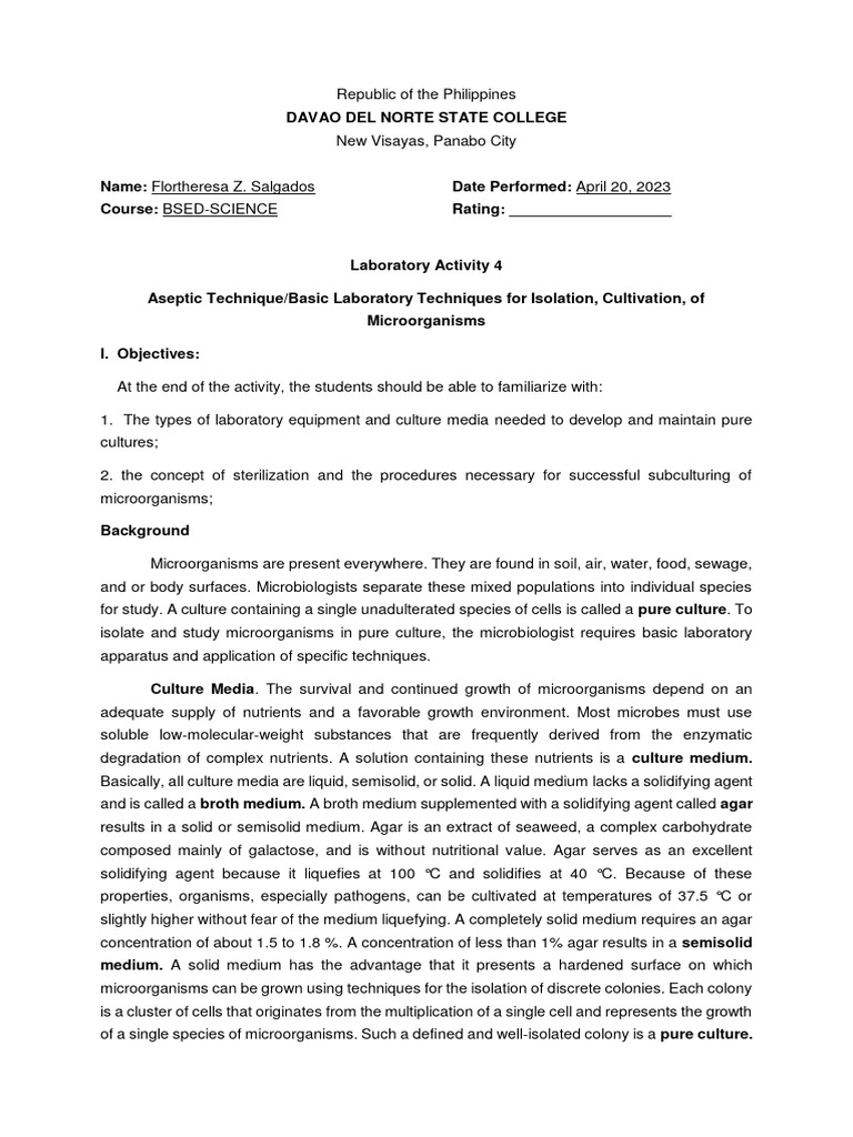 Microbiology Lab Techniques Overview | PDF | Growth Medium | Staining