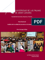 Calidad de Servicio en El Turismo Mice Tesis Doctoral 2015 Pala de Canarias