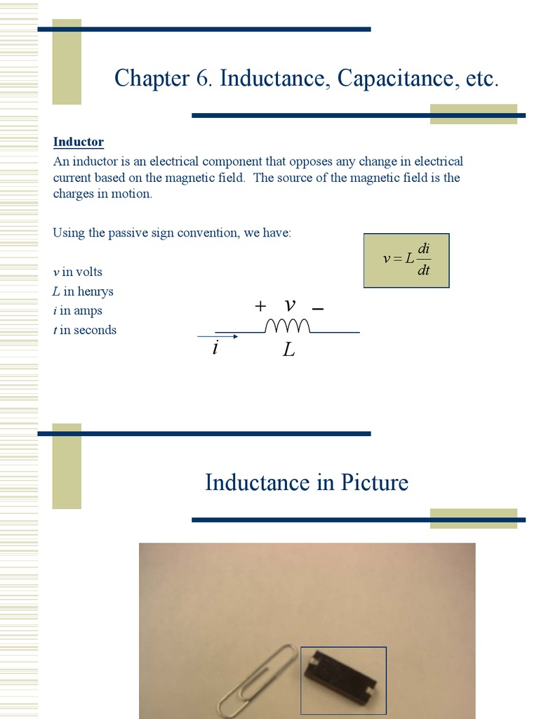 Inductance, Capacitance, Etc | PDF