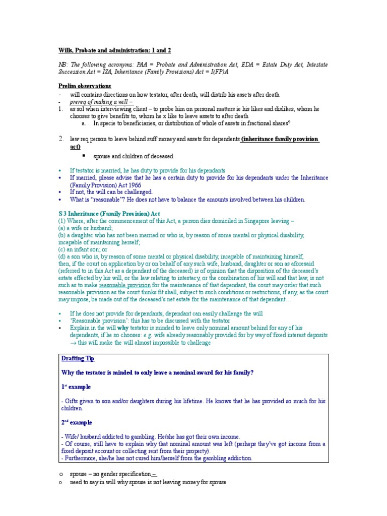 Wills Lec 1 | PDF | Law