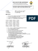 Notice Is Hereby Given That The 1st Board of Directors Meeting Agenda 03072022