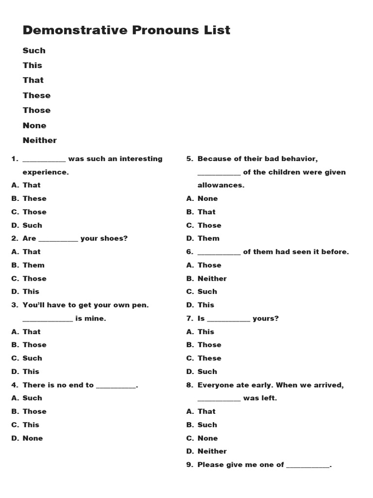 Demonstrative Pronouns Pdf Grammatical Gender Pronoun