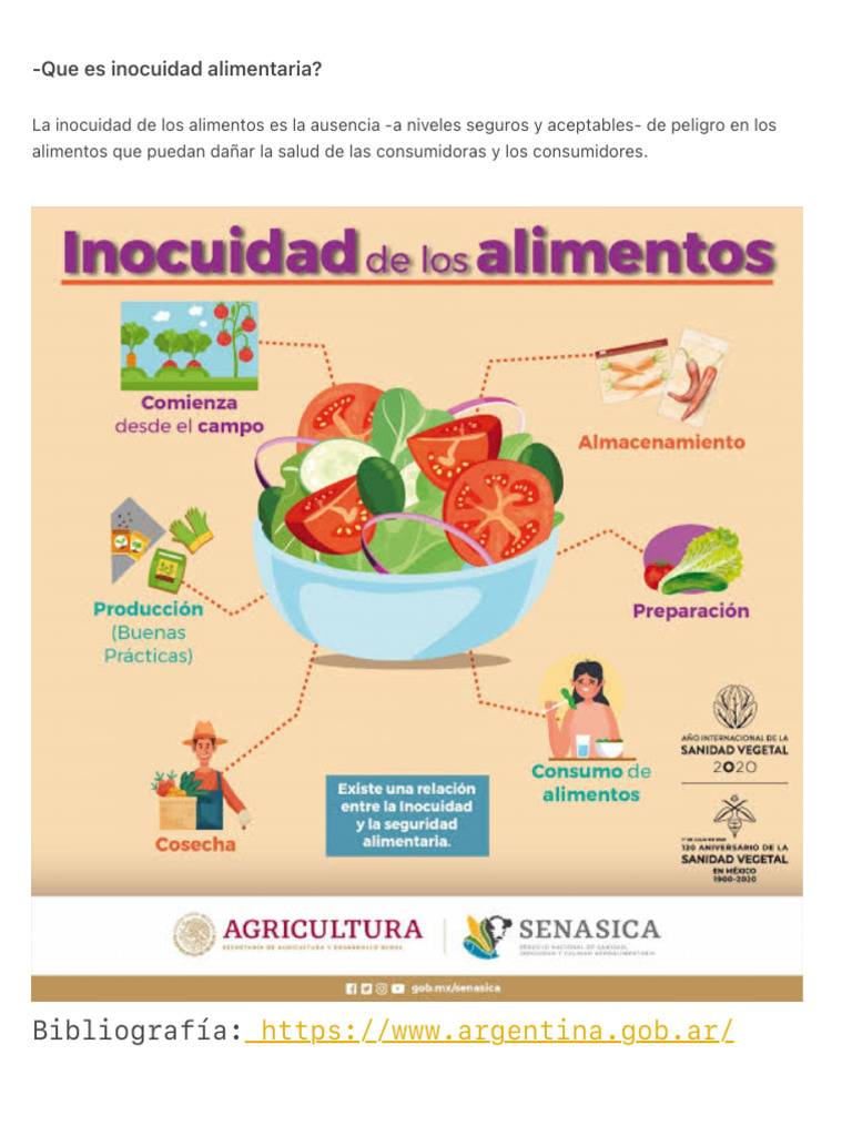 Inocuidad Alimentaria: Definición y Ejemplos | PDF | Cereales | Trigo
