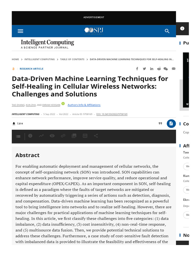 Data-Driven Machine Learning Techniques For Self-Healing in Cellular ...
