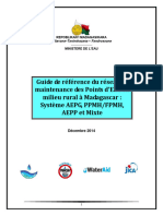 Jica Diorano Wash Ministere de l Eau de l Assainissement Et de l Hygiene Wateraid Guide de Reference Du Reseau de Maintenance Des Points d Eau en Milieu Rural a Madagascar Systeme Aepg Ppmh Fpmh Aepp Et Mixte 2014