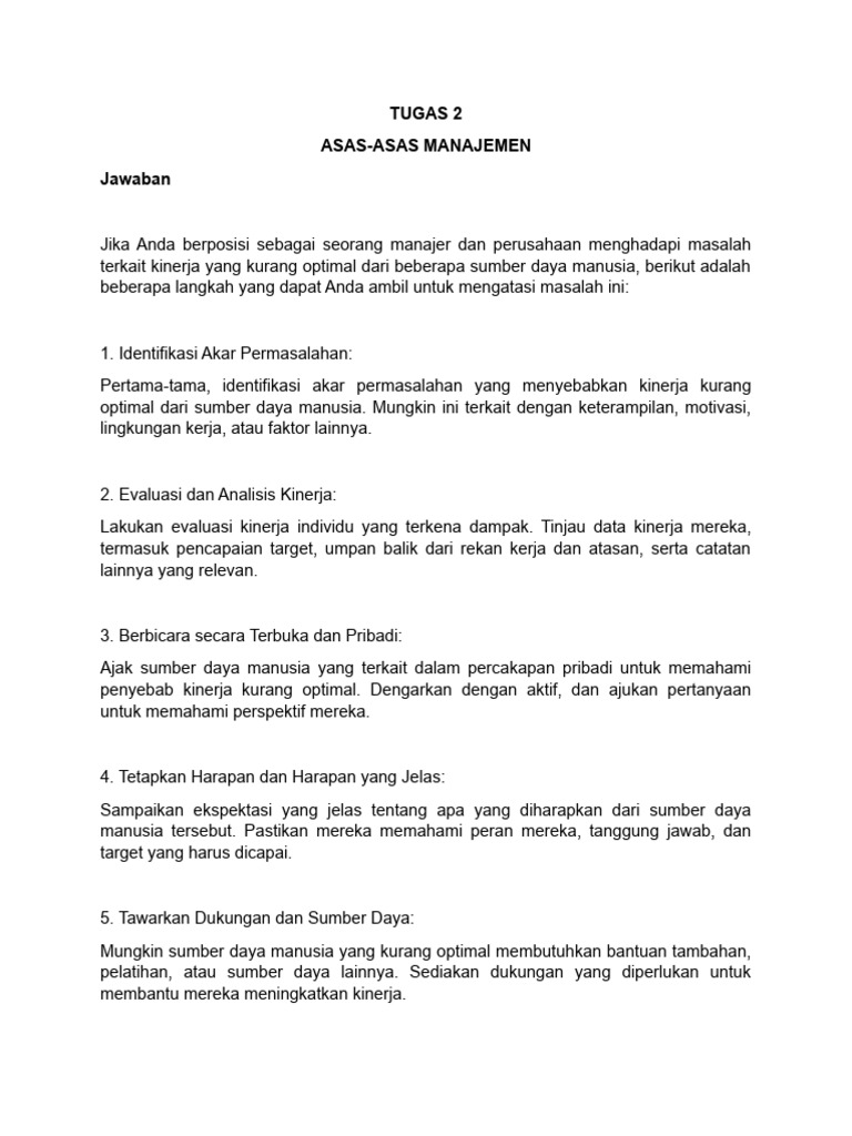 Tugas 2 Asas Asas Manajemen Pdf