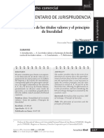 Alteracion de Los Titulos Valores y El Principio de Literalidad