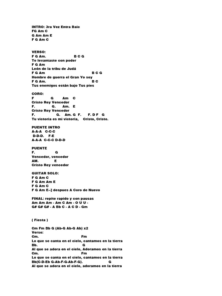 Notas Rey Vencedor | PDF
