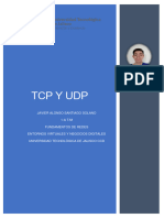 TCP y UDP SANTIAGO SOLANO JAVIER ALONSO