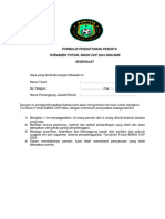Formulir Pendaftaran Turnamen Futsal Imass Cup 2024