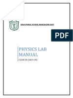 Class 11 Physics Lab Manual 2023-2024