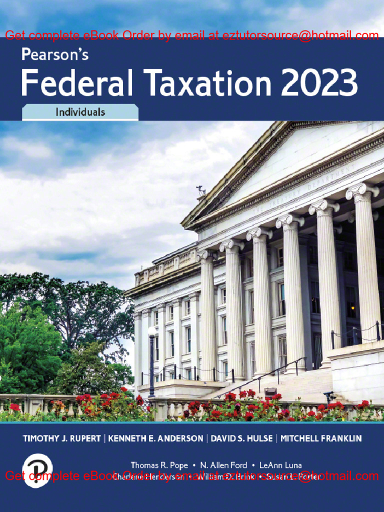 eBook Pearsons Federal Taxation 2023 Individuals, 36e Timothy Rupert
