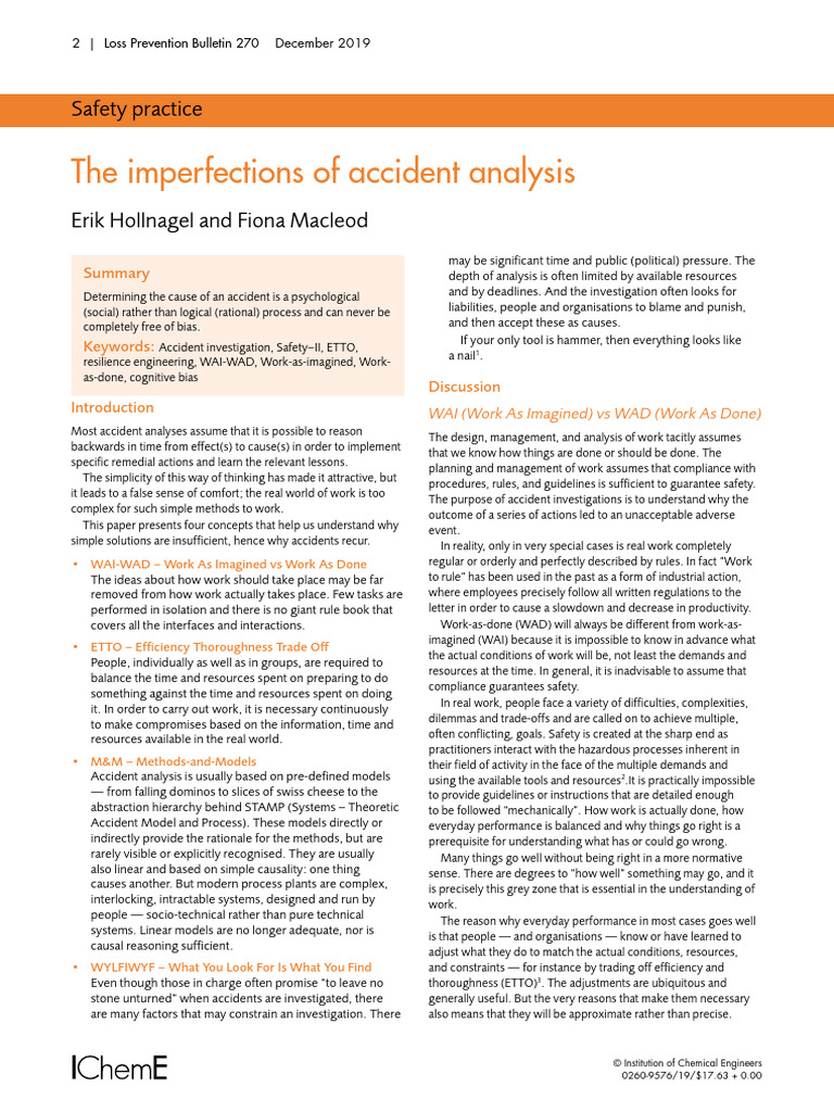 Understanding Accident Analysis Bias | PDF | Chernobyl Disaster | Causality