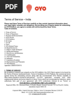 OYO - Terms of Service - India