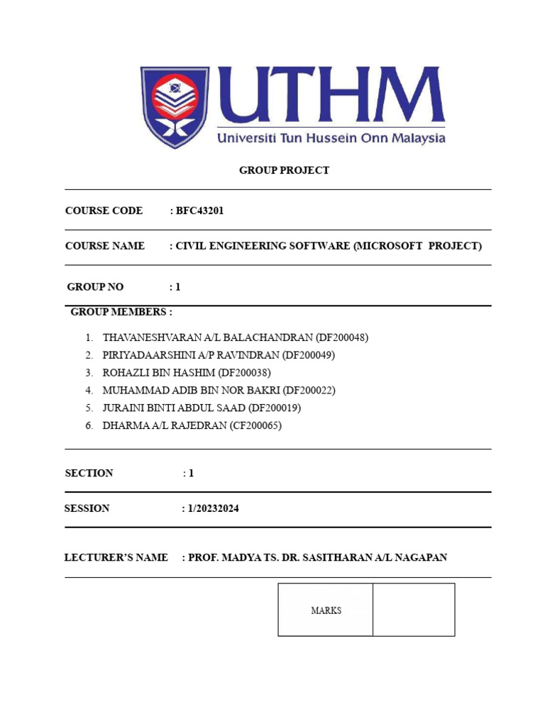 Group 1-Microsoft Project | PDF | Finance & Money Management