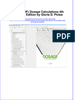 Instant Download Ebook PDF Dosage Calculations 4th Canadian Edition by Gloria D Pickar PDF Scribd