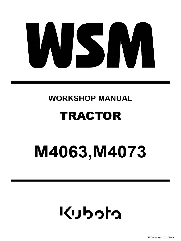 Kubota WSM ワークショップマニュアル ディーゼルエンジン WSM Kubota Diesel Engines 73.6mm Stroke Series Workshop