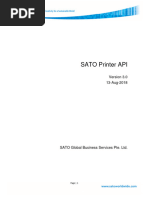 Sato Printer Api Reference Document