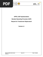 UPPCL SAP Implementation Standard Operating Procedure (SOP) Request For Transformer Replacement