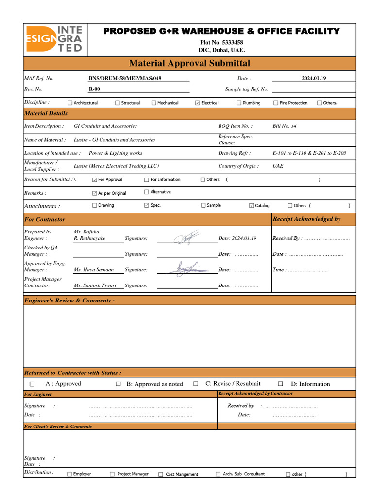 Material Submittals Gi Conduits Accessories Pdf Pipe Fluid