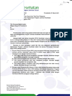 Surat Pemberitahuan Syarat Dan Tata Cara Pelaporan Pemberhentian Kepesertaan Yang Mengalami PHK